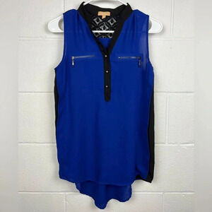 Takara‎ Sleeveless Electric Blue/Black Shirt Size Small
